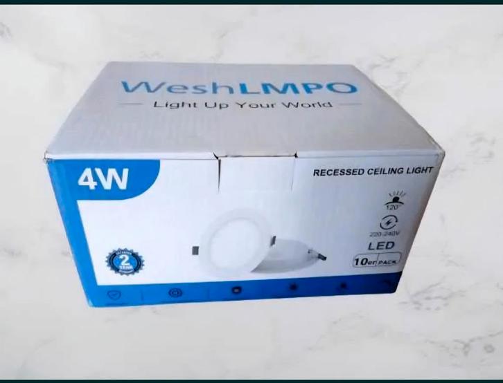 LED Inbouwspot Plafond 3000K IP44 10 stuks, Huis en Inrichting, Lampen | Losse lampen, Nieuw, Led-lamp, Minder dan 30 watt, Ophalen of Verzenden