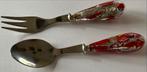 Lepel en Vork met Murano Glas Handvat, Ophalen of Verzenden