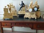 Antieke vergulde Franse pendule mét mechaniek, Antiek en Kunst, Antiek | Klokken, Ophalen