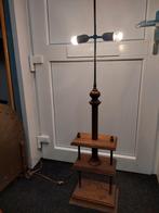 Vintage houten vloerlamp met 2 lichtpunten, Ophalen, Gebruikt, Vintage, 150 tot 200 cm