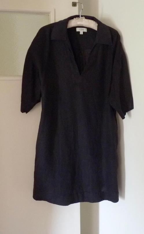 linnen jurk COS, zwart, Kleding | Dames, Jurken, Zo goed als nieuw, Maat 42/44 (L), Zwart, Boven de knie, Ophalen of Verzenden