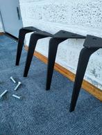 Zwart metalen stoelpoten 4x, Nieuw, Ophalen of Verzenden