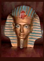 MOOI Egyptes Hoofd ,in terracotta ! Egyptian, King T,31 cm h, Ophalen of Verzenden