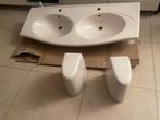Villeroy & Boch Dubbele Wastafel Pergamon, Huis en Inrichting, Ophalen, Gebruikt, 100 tot 150 cm, Minder dan 100 cm