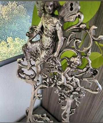 .Grote koperen Franse ezel met engeltjes engele beschikbaar voor biedingen