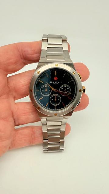 RVS polshorloge heren. Sem Lewis Moorgate Chrone beschikbaar voor biedingen