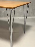 Rectangular eettafel Fritz Hansen vintage spanpoottafel 1968, Gebruikt, 100 tot 150 cm, Vintagte, Fritz Hansen