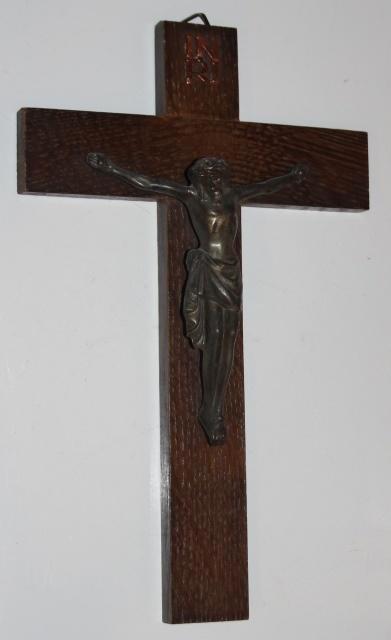 Kruisbeeld met corpus - 25 x 16,5 cm - 107381, Verzamelen, Religie, Gebruikt, Christendom | Katholiek, Beeld(je), Ophalen of Verzenden