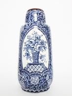 Grote vintage vaas bloem bloemen decor blauw wit keramiek, Ophalen, Blauw, Aardewerk of Porselein, Zo goed als nieuw