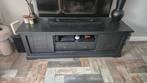 Massief hout tv meubel zwart, Ophalen, Gebruikt, 150 tot 200 cm, Eikenhout