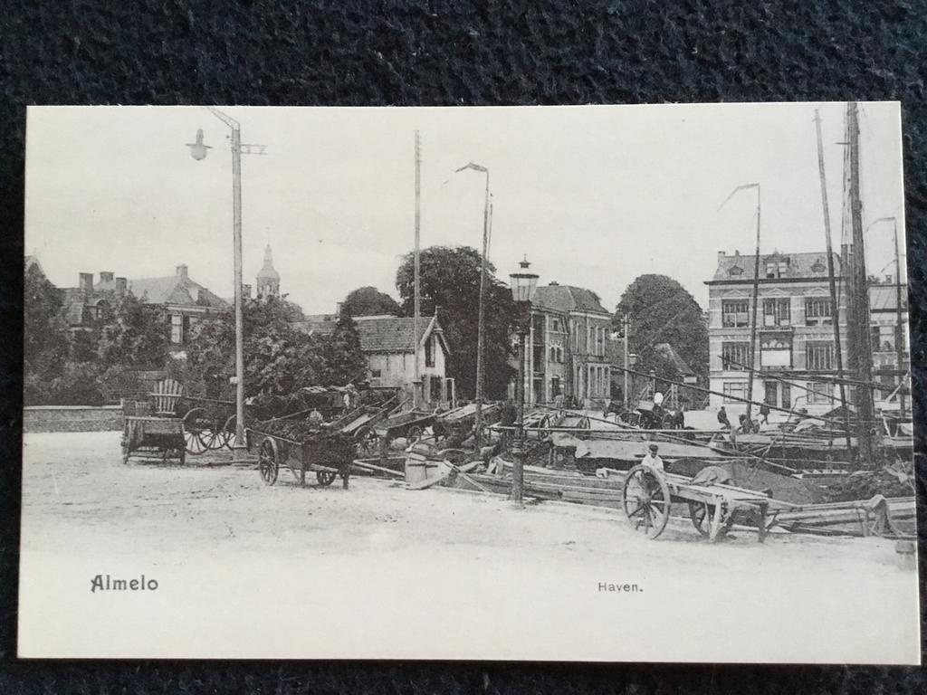Herdruk Oude ansichtkaart Almelo Haven, Ophalen of Verzenden, Voor 1920, Ongelopen, Overijssel