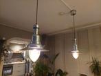 Scheepslamp Hanglampen twee stuks, Huis en Inrichting, Lampen | Hanglampen, Ophalen, Gebruikt, Glas, Minder dan 50 cm