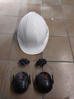 Bouw helm met peltor gehoorbescherming, Doe-het-zelf en Verbouw, Veiligheidshelmen, Ophalen of Verzenden, Zo goed als nieuw