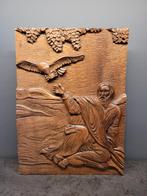 Bijbels houtsnijwerk Elia aan de Beek Krith, Antiek en Kunst, Ophalen of Verzenden