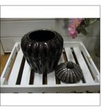 POT MET DEKSEL KERAMIEK BRUIN MT M hoog 21 CM Nieuw, Overige kleuren, -, -, Aardewerk of Porselein