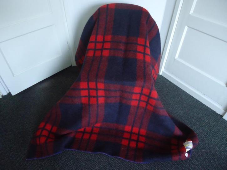 Retro V&D 'UNICUM' wollen deken 200 x 145 cm, Huis en Inrichting, Woonaccessoires | Plaids en Woondekens, Gebruikt, Ophalen