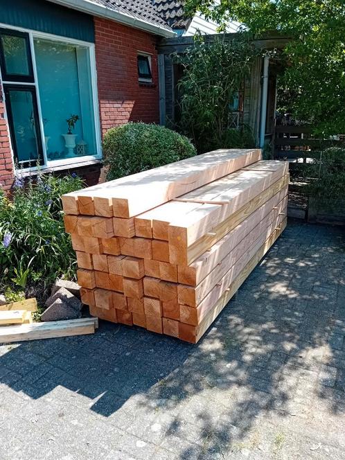 Geschaafde Douglas palen  /  balken 14 cm dik en 3 m lang, Tuin en Terras, Palen, Balken en Planken, Nieuw, Balken, 250 cm of meer