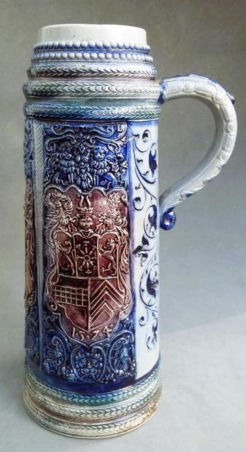 Om 1880 Gres Westerwald Historismus Schnelle Pint Bierpint beschikbaar voor biedingen