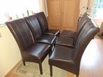 Eetkamerstoelen - Set van 6, Ophalen, Gebruikt, Bruin, Hout
