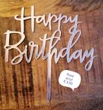 Happy Birthday Taarttopper  rose roze diverse, Hobby en Vrije tijd, Taarten en Cupcakes maken, Ophalen of Verzenden, Nieuw, Taarten