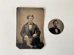 Tintype - 2 portretten uit de 19de eeuw, Ophalen of Verzenden