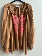 BIANCA tuniek camel met roze borduursels Ibizastyle mt TU