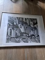 Escher bol en hol in zilveren lijst, Antiek en Kunst, Antiek | Gereedschap en Instrumenten, Ophalen