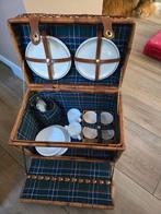 Vintage Picknickmand met Servies, Ophalen of Verzenden, Gebruikt