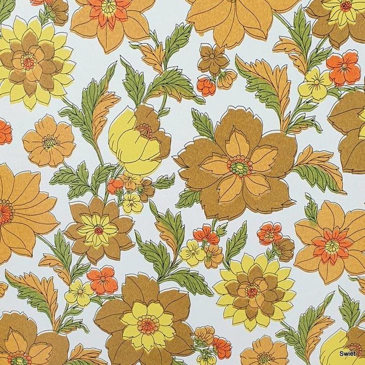 13170 Origineel uniek vintage oud behang wallpaper swiet, Huis en Inrichting, Stoffering | Behang, 75 m² of meer, Verzenden