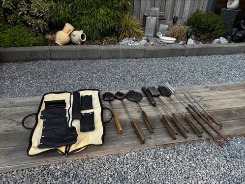 Tosti ijzers voor bbq of open vuur Rome iron, Tuin en Terras, Barbecue-accessoires, Zo goed als nieuw, Ophalen of Verzenden