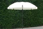 Mooie ronde parasol ecru strandparasol Ø200 cm., Ophalen of Verzenden, Zo goed als nieuw, 2 tot 3 meter, Kantelbaar
