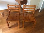 Twee houten stoelen, Huis en Inrichting, Stoelen, Ophalen, Gebruikt, Twee, Bruin