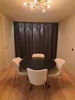 Ronde zwarte tafel van Bommel Meubelen, Huis en Inrichting, Tafels | Eettafels, Ophalen, Gebruikt, Rond, Vier personen