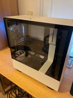 NZXT H510 Behuizing - Zwart/Wit + 4 Fans, Ophalen of Verzenden, Gebruikt, Glas, Geperforeerd