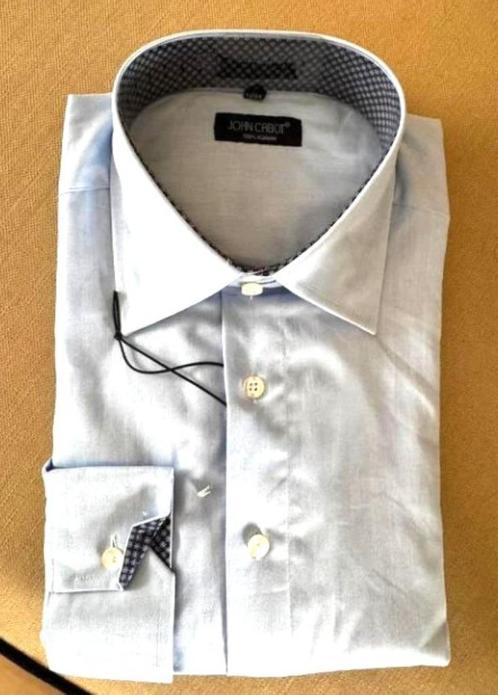 JOHN CABOT lichtblauw nieuw overhemd xl 43/44 BCBC, Kleding | Heren, Overhemden, Nieuw, Halswijdte 43/44 (XL), Blauw, Ophalen of Verzenden