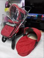 2 in 1 Kinderwagen met reiswieg, voetenzak en regenhoes, Kinderen en Baby's, Kinderwagens en Combinaties, Gebruikt, Verstelbare duwstang