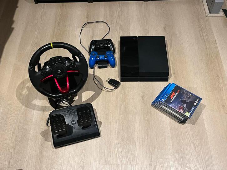 PS4 + Accessoires: Games, Controllers, Stuur!, Spelcomputers en Games, Spelcomputers | Sony PlayStation 4, Gebruikt, Original