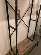 Industriële Kledingkast met Houten Planken, Huis en Inrichting, Kasten | Kledingkasten, Ophalen, Met plank(en), 100 tot 150 cm