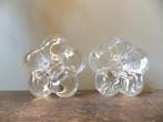 set vintage flower power kandelaars kaarsenhouder kosta boda, Ophalen