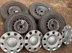 Fiat 500 Winterbanden + Reservewiel, Auto-onderdelen, Banden en Velgen, 14 inch, Gebruikt, 175 mm, Banden en Velgen