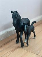 Schleich Zwart Paard met Veulen, Verzamelen, Dierenverzamelingen, Ophalen of Verzenden, Gebruikt, Paard, Beeldje of Figuurtje