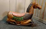 Hobbelpaard schommelpaard massief hout, Ophalen, Zo goed als nieuw
