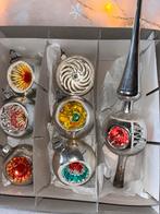 Vintage Kerstboomversiering Set; deukballen en piek, Diversen, Kerst, Ophalen of Verzenden, Gebruikt