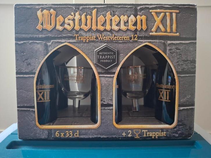 Westvleteren 12 Giftbox incl 2 glazen - 2012 / bouwsteen, Verzamelen, Biermerken, Nieuw, Flesje(s), Overige merken, Ophalen of Verzenden