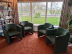 Fijne vintage donkergroene Leolux stoelen (4 of 6), Huis en Inrichting, Fauteuils, Ophalen, Gebruikt