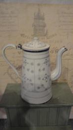 saksische emaille koffiepot in perfecte staat, Antiek en Kunst, Ophalen of Verzenden