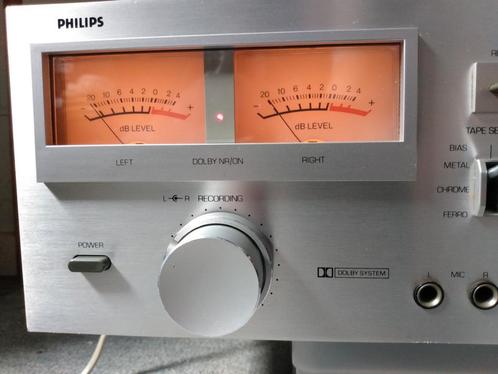 Cassettedeck Philips N5151 MK II  LEES!!!, Audio, Tv en Foto, Cassettedecks, Enkel, Philips, Tape counter, Ophalen