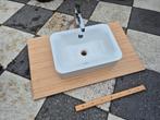 Wastafel met kraan en waskom, Ophalen, Gebruikt, 50 tot 100 cm, Minder dan 100 cm
