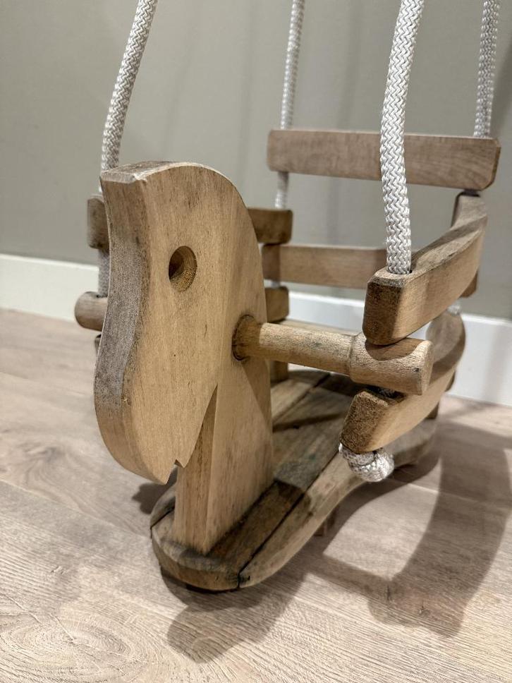 Houten Schommel Paard, Kinderen en Baby's, Speelgoed | Buiten | Speeltoestellen, Gebruikt, Schommel, Ophalen