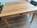 Teak houten vierkante tafel, Huis en Inrichting, Tafels | Eettafels, Gebruikt, Ophalen of Verzenden, Vier personen, 100 tot 150 cm